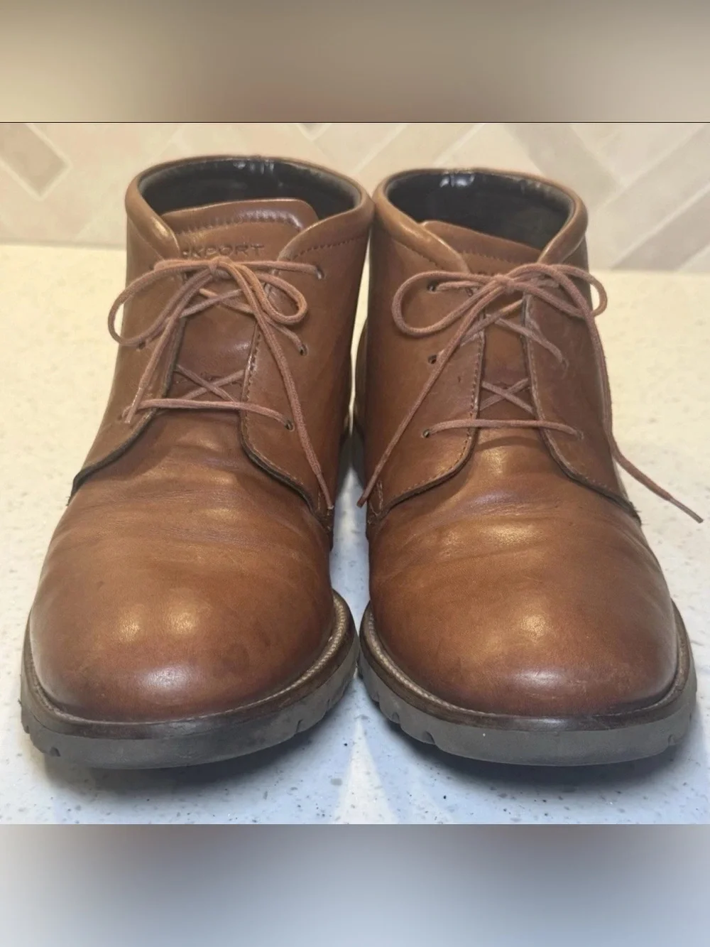 Rockport Men's Brown Leather Chukka Boots US 10 Adiprene By Adidas